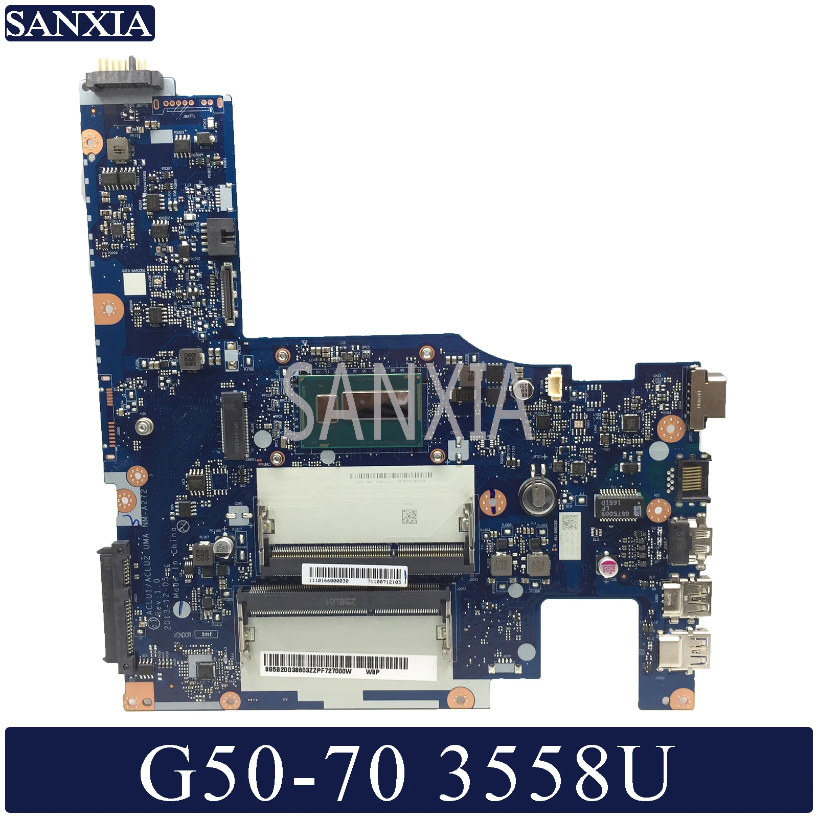 

Материнская плата KEFU NM-A272 для ноутбука Lenovo G50-70 Test оригинальная материнская плата Pentium 3558U