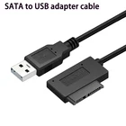 Кабель-переходник USB3.0 Mini SATA II 7 + 6 13Pin для ноутбука, CDDVD ROM, тонкий привод, 480 Мбитс, простой привод, линейный трансфер