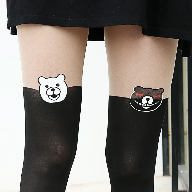12 Anime cartoon stockings cat loving heart bear totoro devil Kumamon bowknot cute fun sweet women cotton stockings cosplay kawaii - Цвет: 12