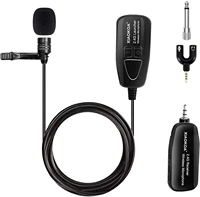 xiaokoa wireless lavalier microphone 2 4g wireless microphone system with lavalier lapel micstransmitterampreceiver for confe