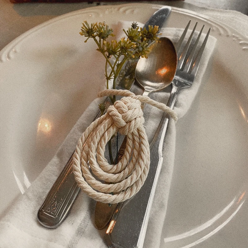 Набор колец для салфеток из макраме 4 шт. держатели ручной работы в стиле бохо