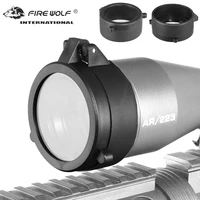 fire wolf translucent rifle scope accessories quick flip spring lens protective cover cap for optical sight hunting accessories
