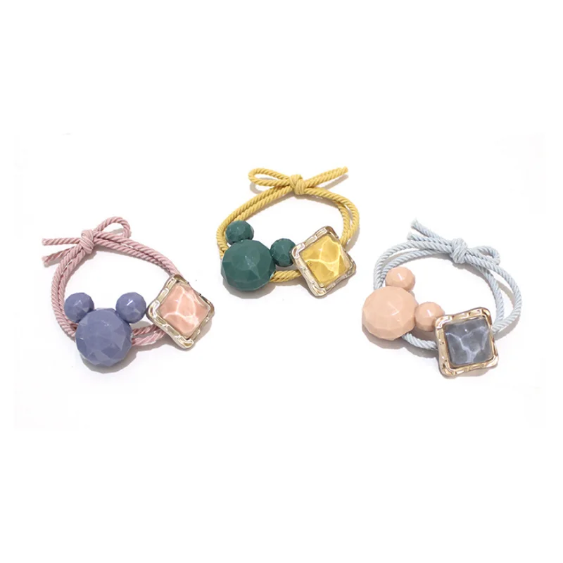 5 шт. Kawaii с Микки-Маусом Резинка для волос обтянутая тканью Для девочек Мини-юбка