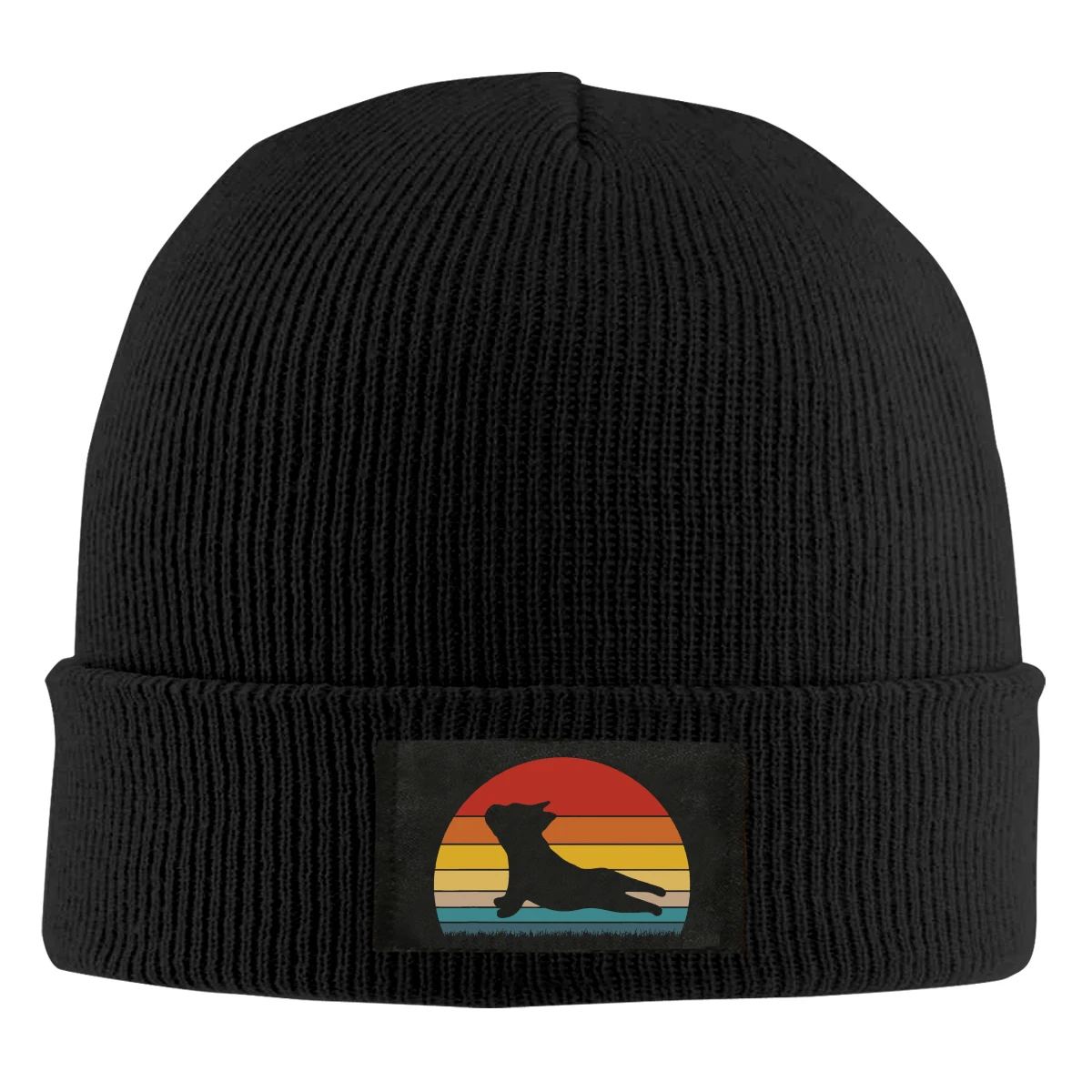 

Шапочка для занятий йогой в стиле французского бульдога