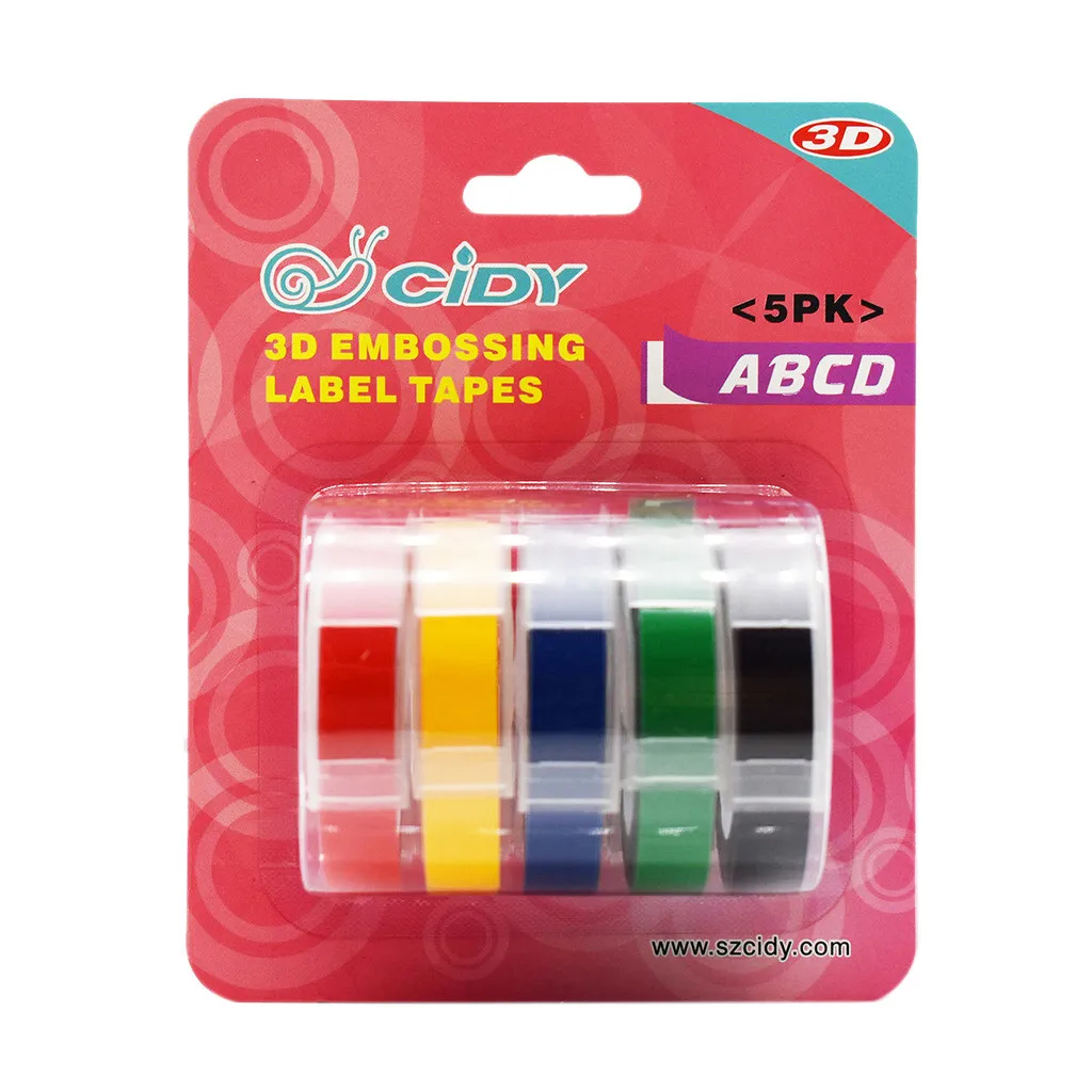 manual 3D embossing plotter sticker Original Printing Label Tape Embossing Vinyl labels stickers seals tags tapes | Дом и сад