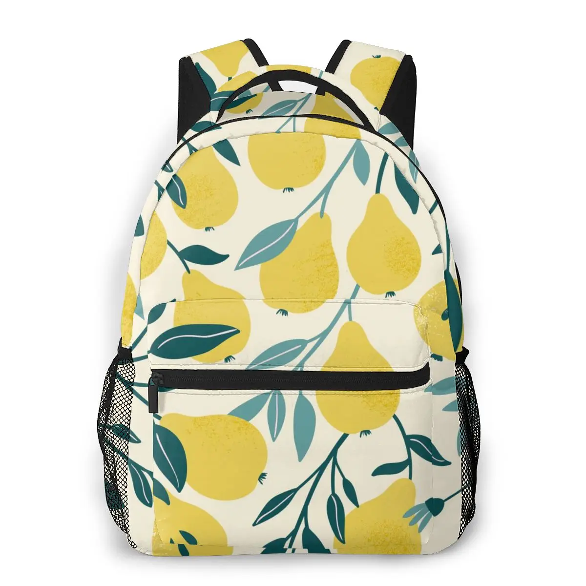 

2020 OLN Travel Backpacks Yellow Pear Fruit And Leaves Girl Backpack For Women Large Capacity School Bag For Teenage