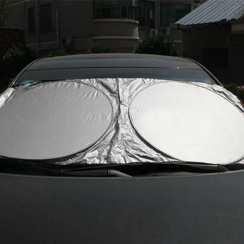 

Car Retractable Windshield Anti-UV Car Window Shade Car Front Sun Block Auto Rear Window Foldable Curtain 150*70cm Sunshade