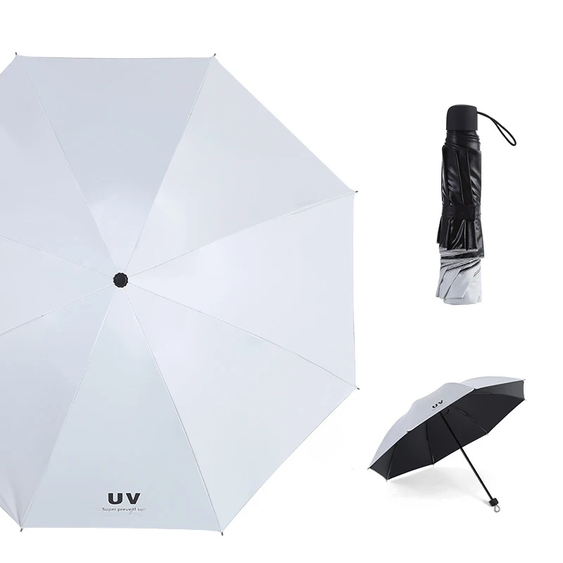 Зонт женский виниловый складной с защитой от ультрафиолета и дождя|Зонтики| |
