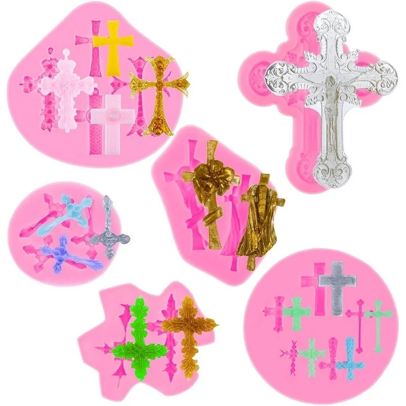 

Силиконовые формы для Креста, топпер для торта, инструмент для украшения торта, Форма креста, форма для помадки для изготовления своими рука...