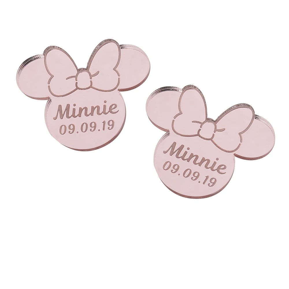 Персонализированное выгравированное акриловое имя мыши для маленькой девочки