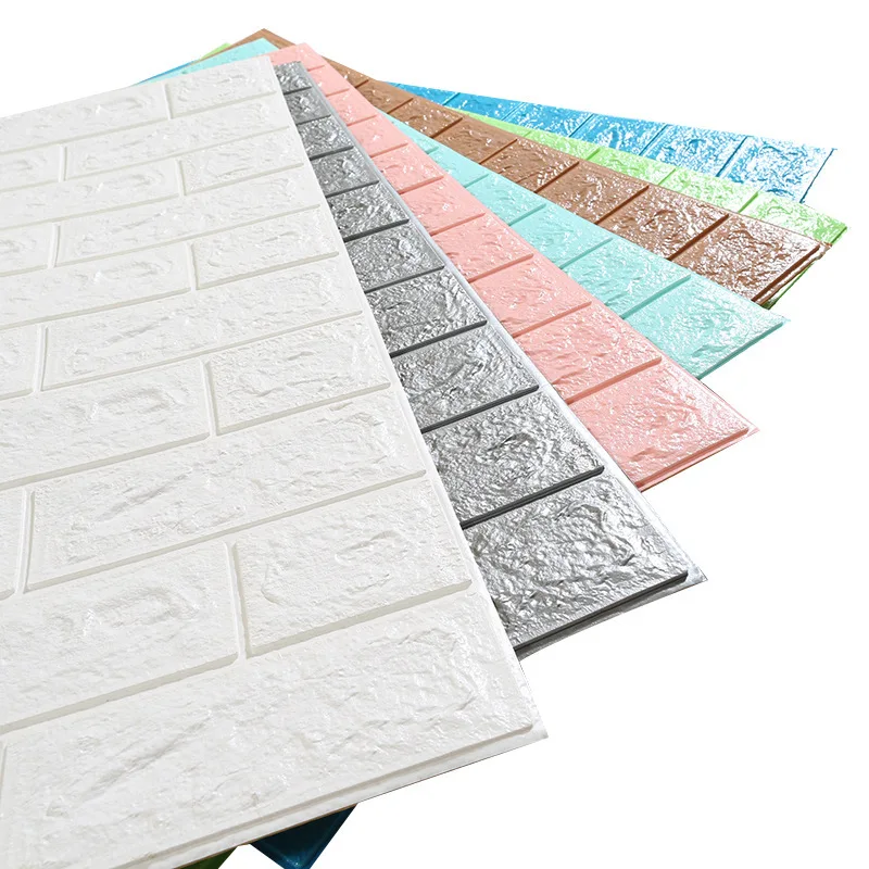 

3D Brick Wall Stickers DIY Decor Self-Adhesive Waterproof Wallpaper For Kids Room Bedroom Living Room Decoration