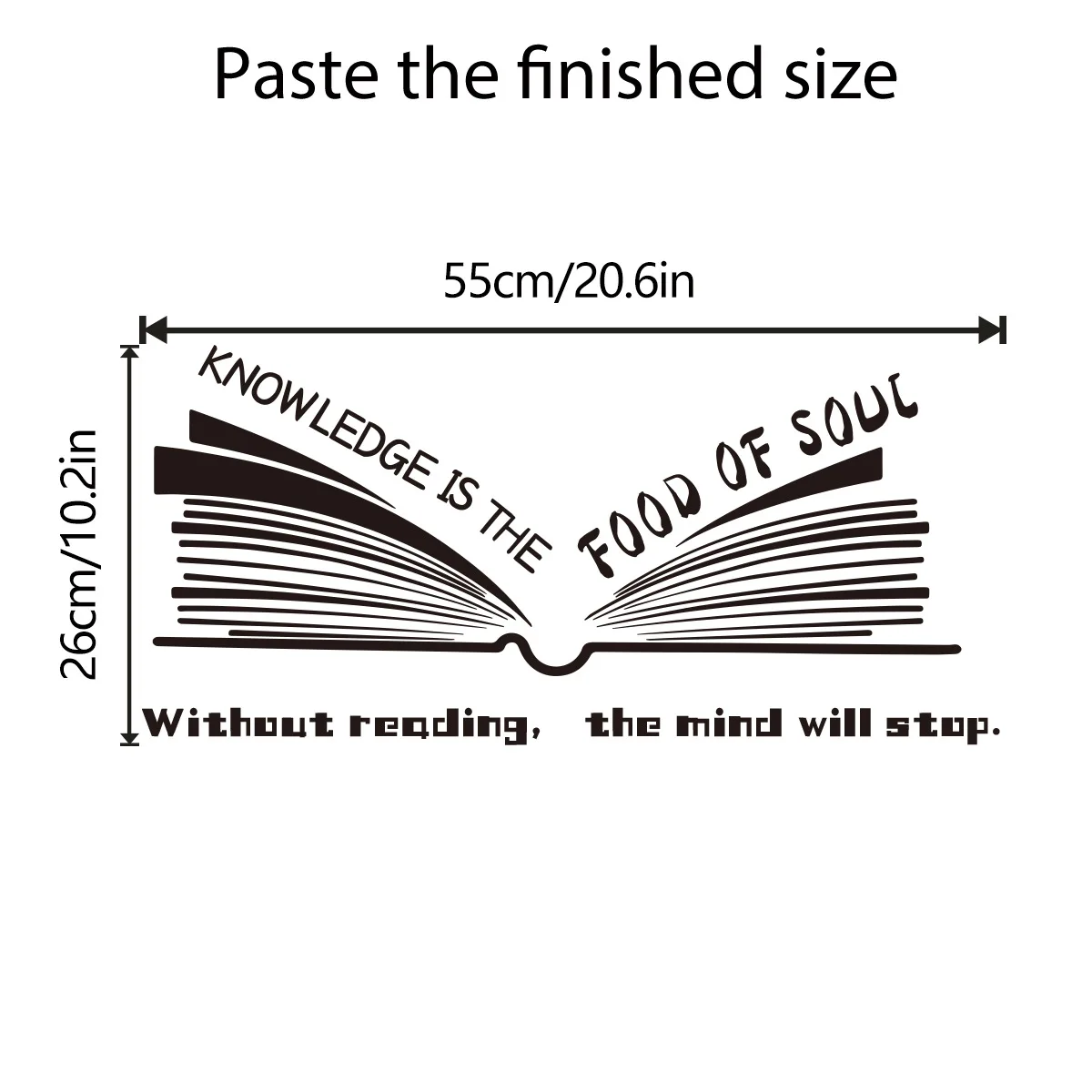 

Creative Reading Book Study Wall Stickers Home Office Decor Living Room Background Wall Decals DIY Vinyl Wallpaper Removable