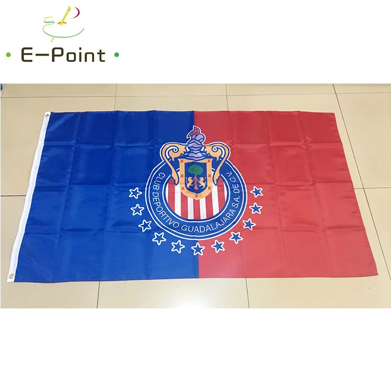 Мехико Liga Club Deportivo Chivas de Guadalajara S.A. de C.V 3ft* 5ft(90*150 см) Рождественские украшения для домашнего флага баннер