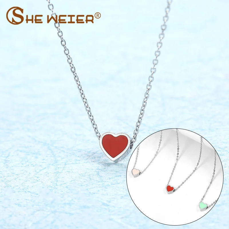 Женская цепочка из нержавеющей стали с подвеской в виде сердца | Украшения и