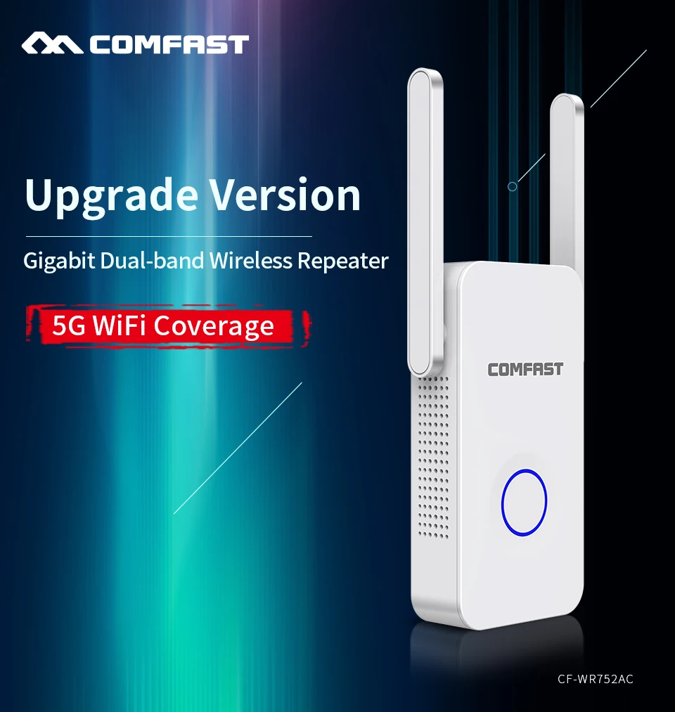 Comfast Беспроводной ретранслятор высокой скорости 1200 Мбит/с двухдиапазонный Wifi