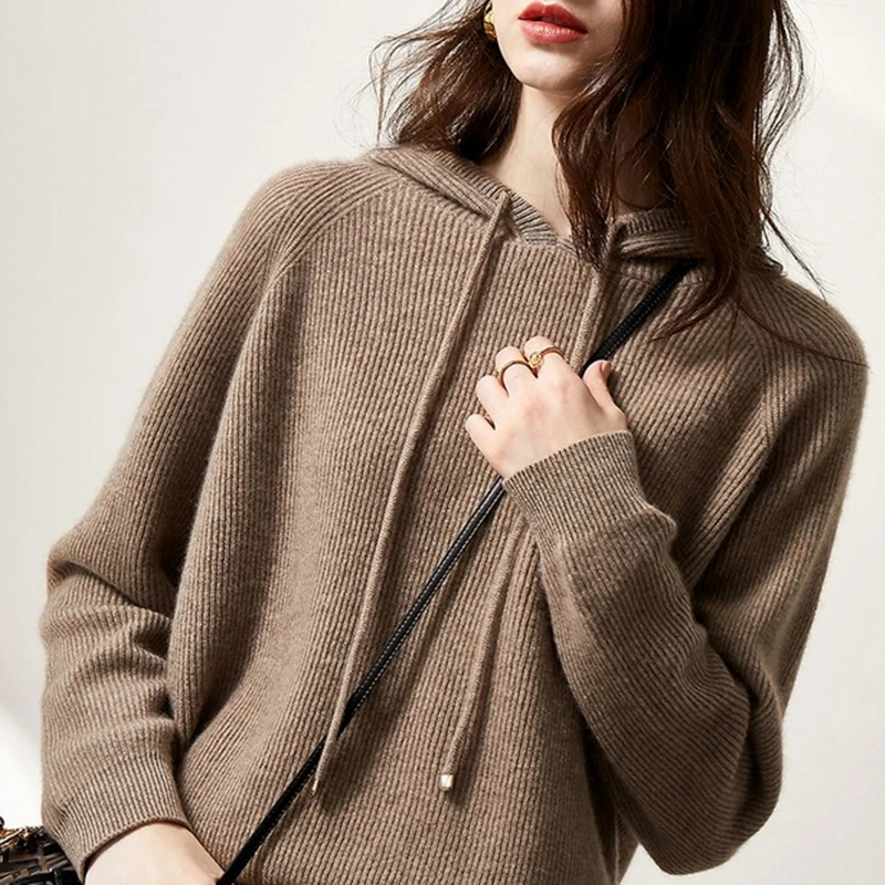 

Ladies casual sweatshirt warm cashmere long-sleeved plus size loose hoodie top 2020 fall/winter pullover top