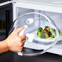 professional microwave food anti sputtering cover with handle heat resistant lid for microwave food