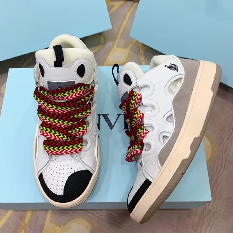 

New Designer Women Colorful Brand Sneakers Unisex Lace Up Vulcanized Shoes Casual Men Flat Chunky Shoes Trainers Large Size 2021