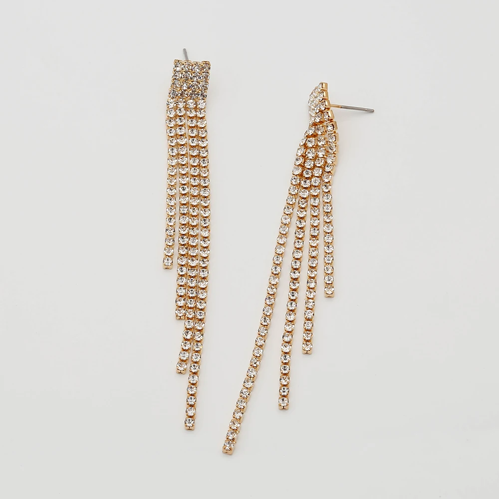 Mchic Fashion Copper Rhinestone Eariings Personalized Charm Dangle Earrings for Women Party Office Pendientes Mujer Moda 2019 | Украшения и