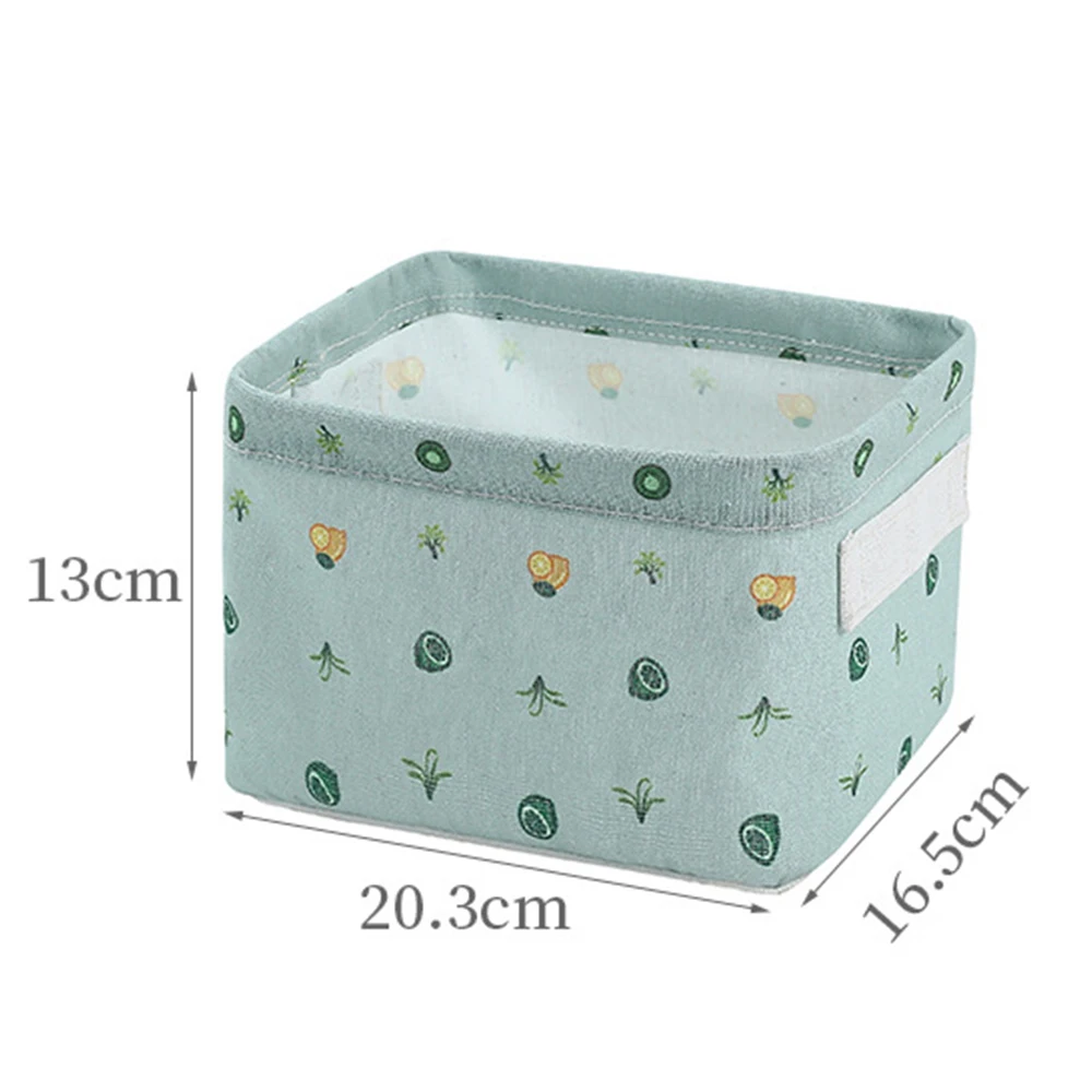 

Cotton Linen Desktop Storage Basket Sundries Storage Box Small Cute Table Storage Basket Space-Saving Bags Organizer