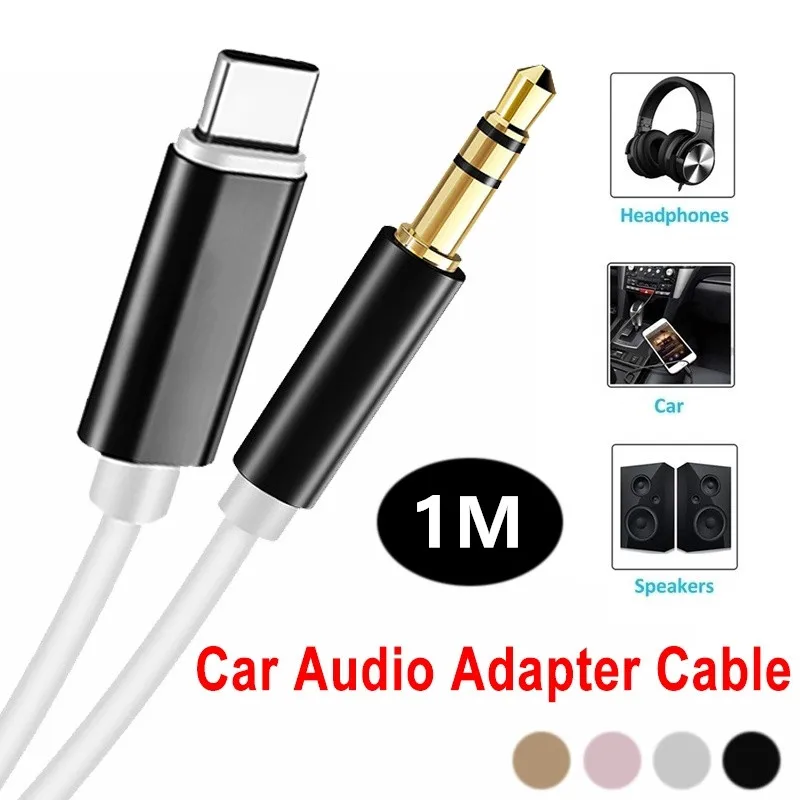 Аудиокабель Type C с переходником на 3 5 мм Кабель адаптер для колонок автомобильные