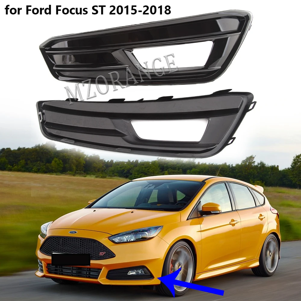 Fog Light Cover Grille Foglights Headlights Frame Hole Car Parts Lamp For Ford Focus ST 2015 2016 2017 2018