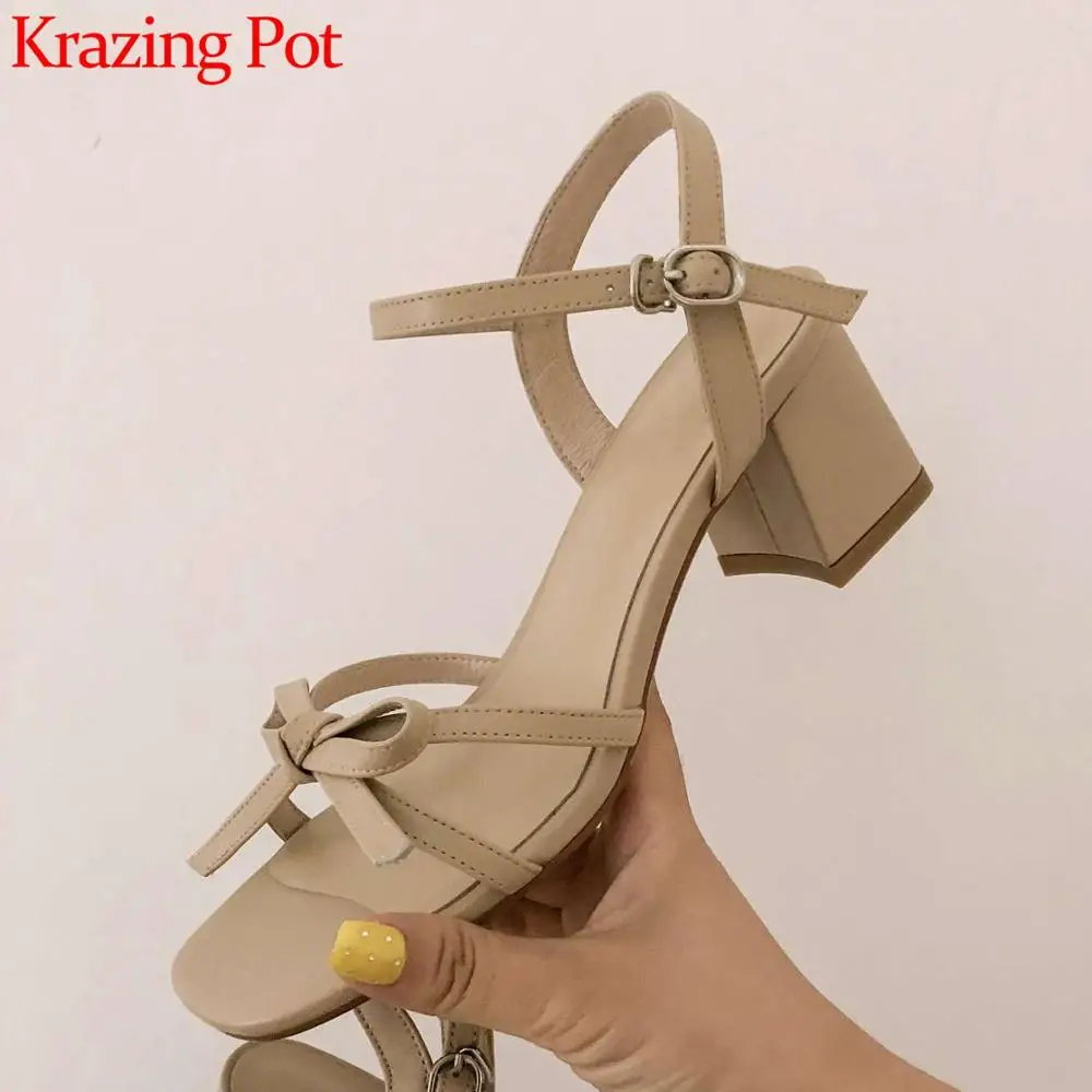 Босоножки Krazing pot женские классические натуральная кожа открытый носок высокий