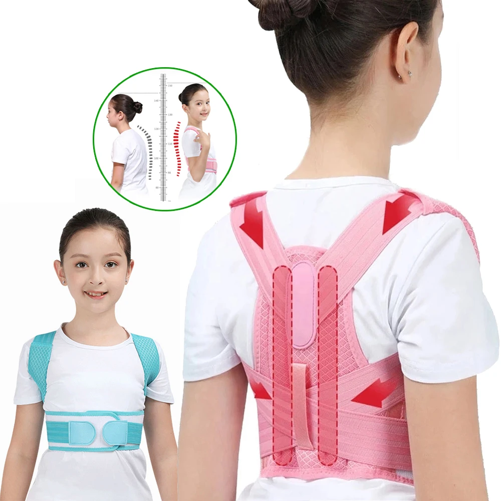 

Adjustable Kids Posture Corrector Children Upper Back Support Belt Orthopedic Corset Spine Lumbar Brace, Prevent Humpback