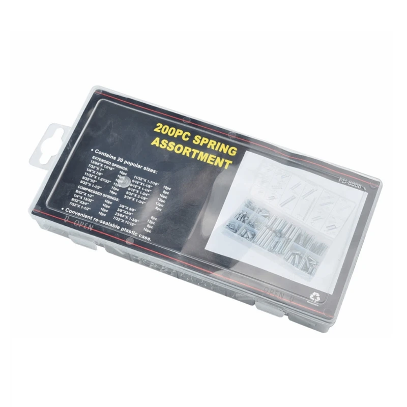 

200 Pcs/Box Metal Springs Electrical Drum Extension Tension Spring Exerciser Kit 449C