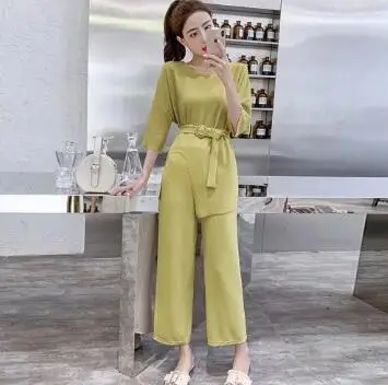 Женский трикотажный топ с рукавом три четверти и поясом летние темпераментные