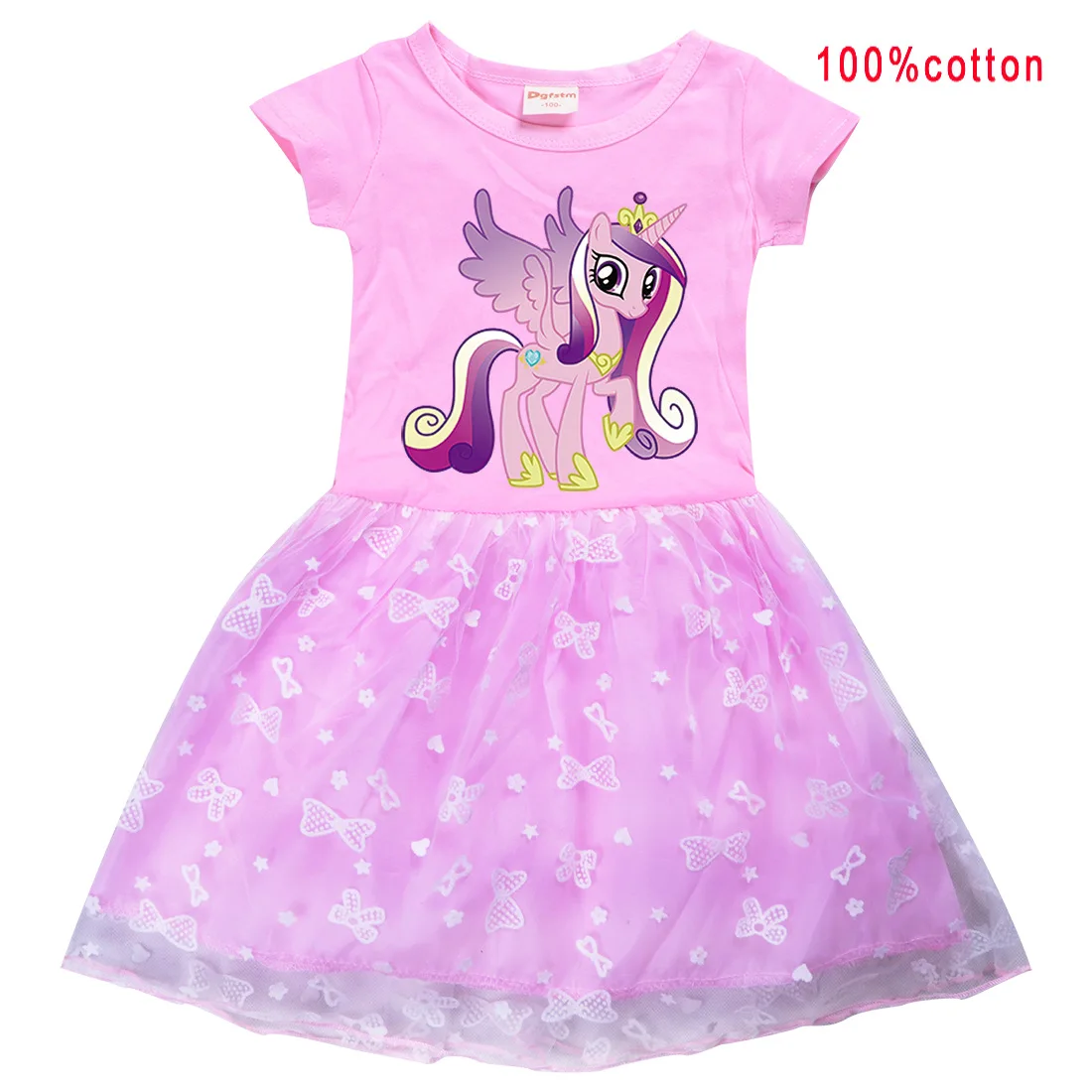 Детская футболка с коротким рукавом My Little pony для девочек марлевое платье Детские