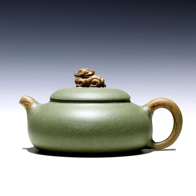 

★Две 】 yixing рекомендуется чистый ручной работы домашний наряд сковорода Ye pea чайник с зеленым песком благоприятный 330 см3