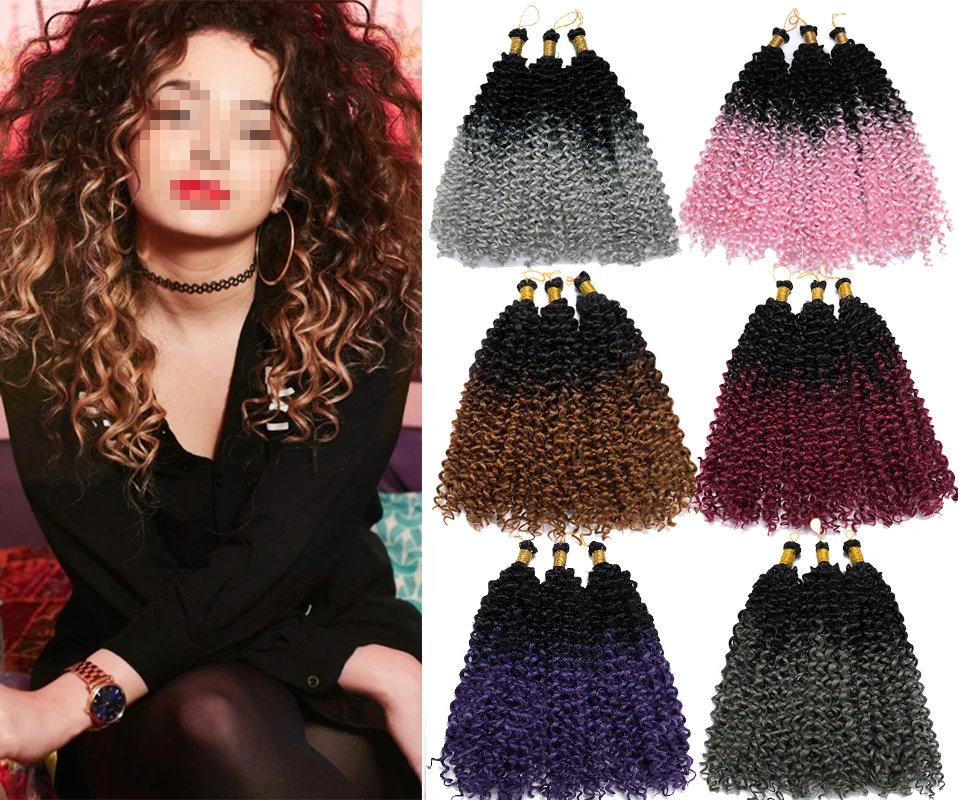 

HAIRRO Synthetic Crochet Hair Braiding Hair Extensions Water Wave Braids Bundles Freetress Afro kinky Twist Bulk