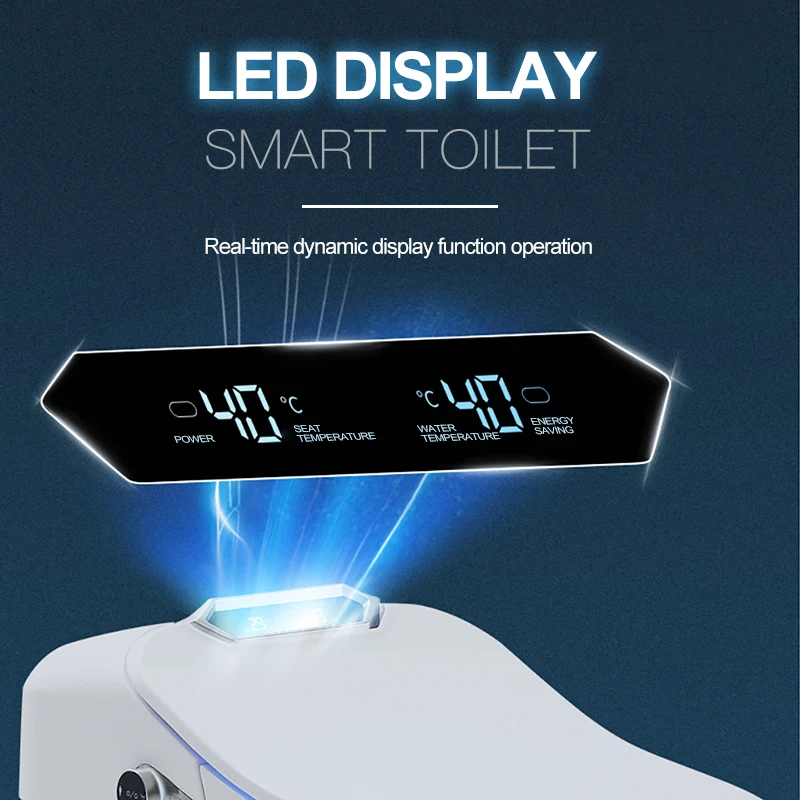 FOHEEL Интеллектуальный унитаз цельный туалет удлиненный с дистанционным