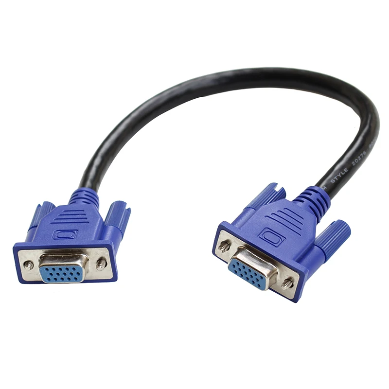 25 см HD15Pin VGA D-Sub короткий видео кабель мужчин и мужчин M/M мужчин и женщин RGB для монитора