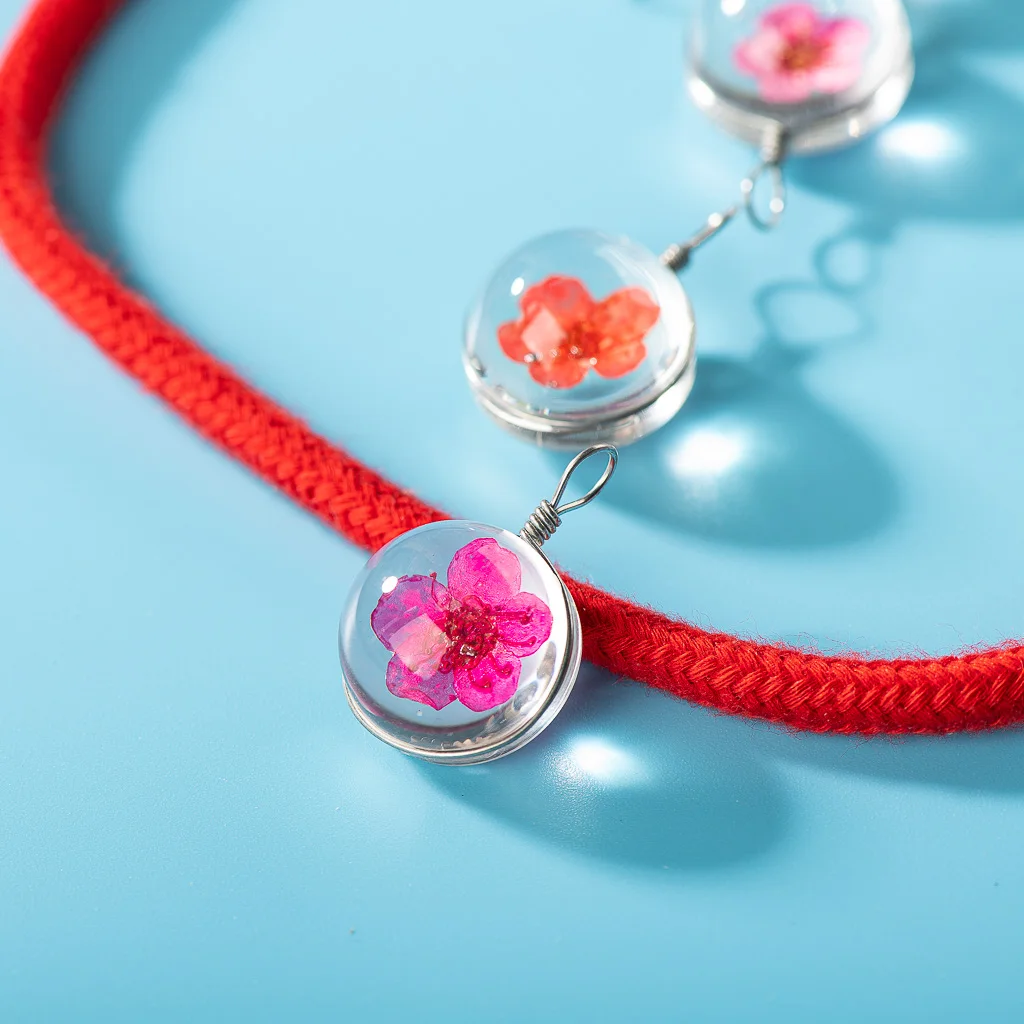 15 мм 16 #5 шт железная проволока натуральный сушеный цветок со стеклянной бусинкой