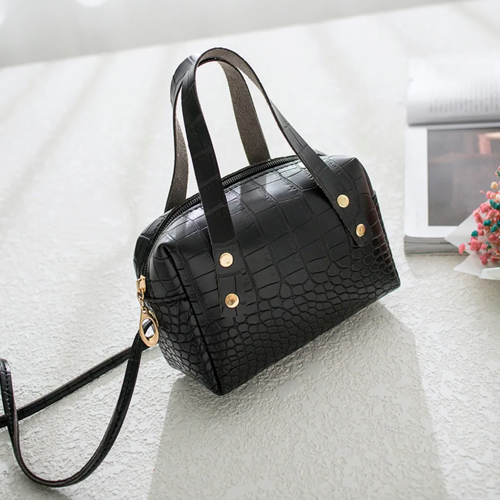 Роскошная женская сумка Кроссбоди с крокодиловым узором квадратная мессенджер