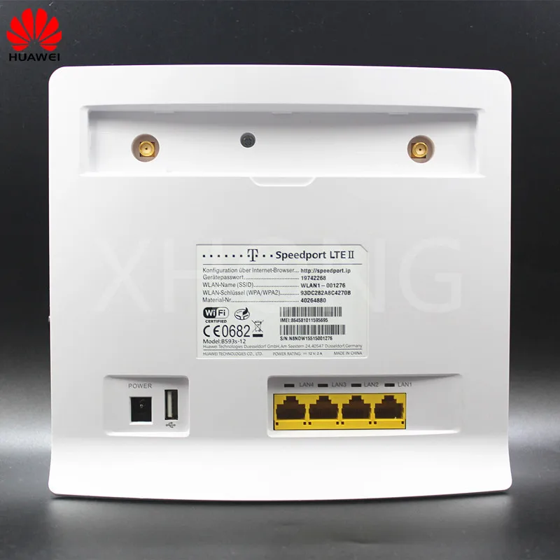Huawei original B593 B593s-12 with Antenna 4G LTE 100Mbps CPE Router 4G LTE WiFi Router with 4 Lan Port 4G/3G Wireless Router