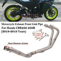 slip on full system motorcycle exhaust modify escape moto muffler front link pipe for honda cbr250 cbr250r 250r 2018 2019 years