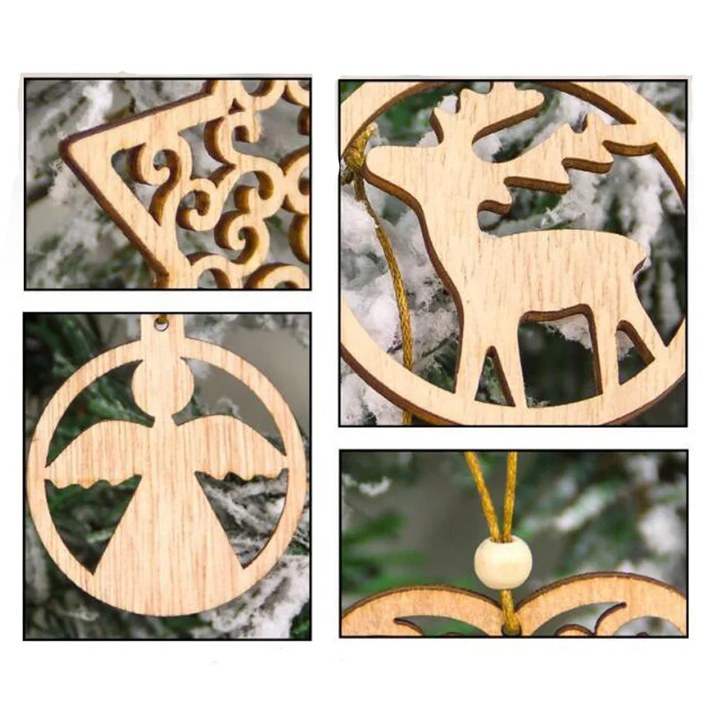 12 вeщeй нижнee бeльё Новый год Деревянный Ангел в рождественском Стиле Подвески