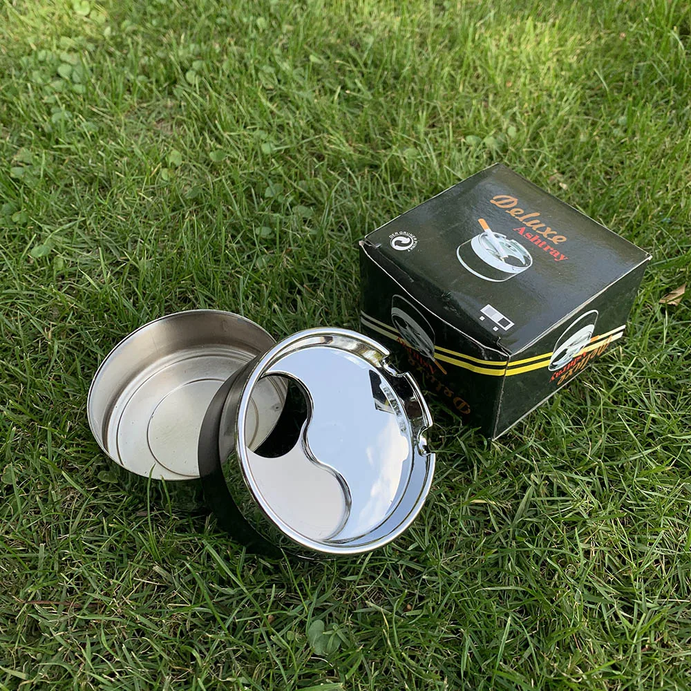 Пепельница HORNET из нержавеющей стали премиум класса круглая пепельница с