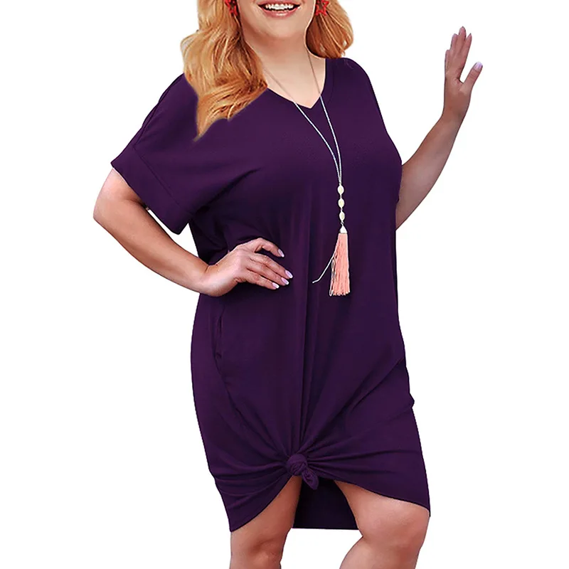 

Big size 9XL dress for Fat MM 2020 Women Summer Dress Loose V neck plus size dresses women clothing dress vestidos 2021