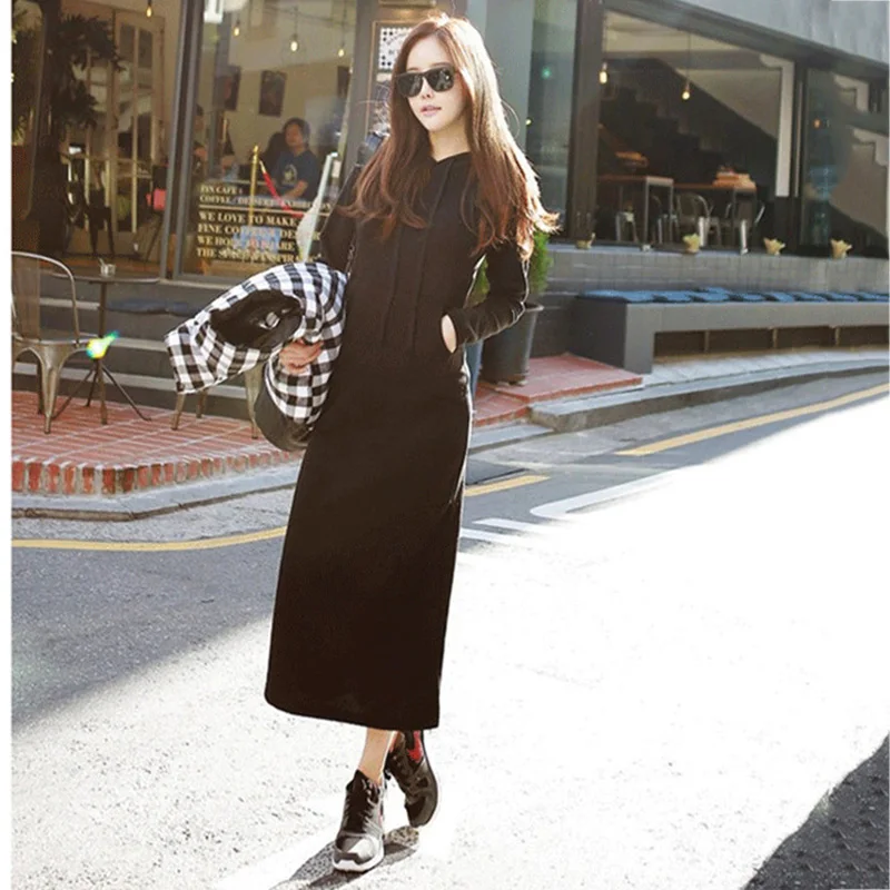 Осень зима Новые повседневные высокие сапоги до колена платье свитер Slim Fit для