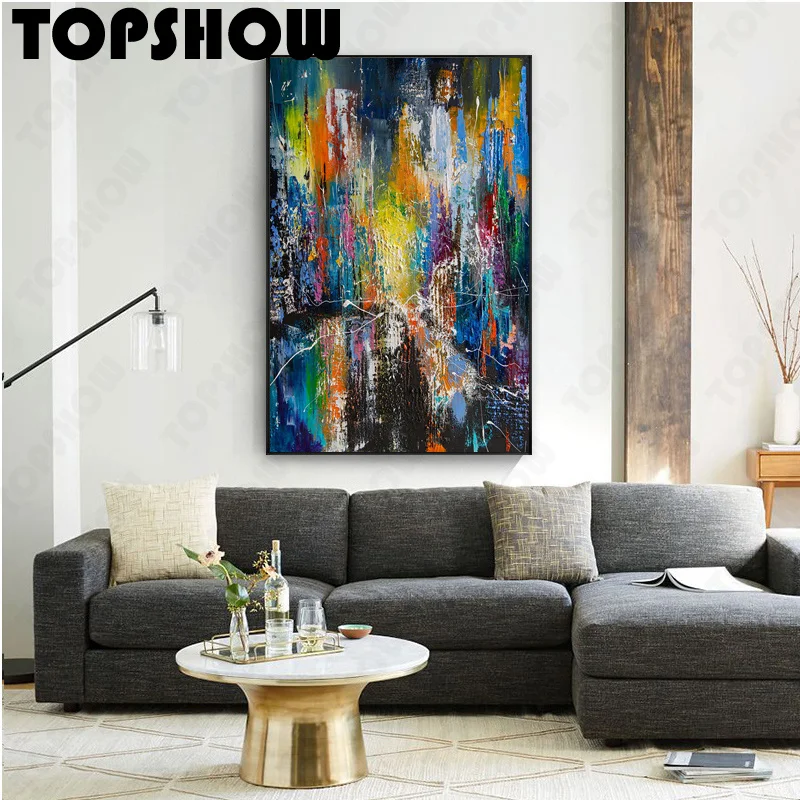 

Картина маслом «Ночной город» для дома и гостиной