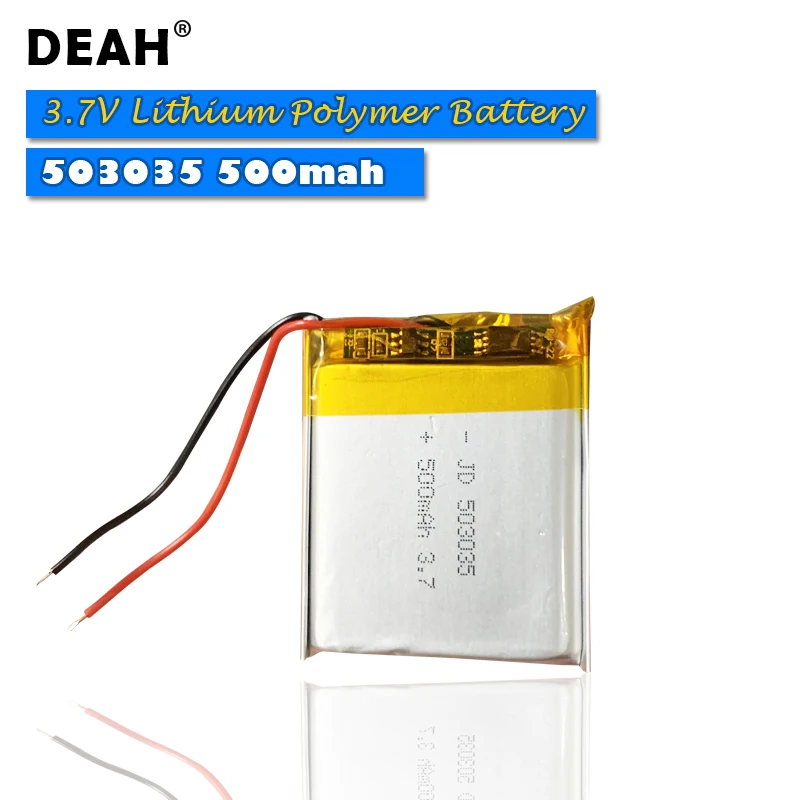 1/2 шт 3 7 V Lipo cells 503035 500mah литиевая полимерная аккумуляторная батарея для MP3 MP4 GPS