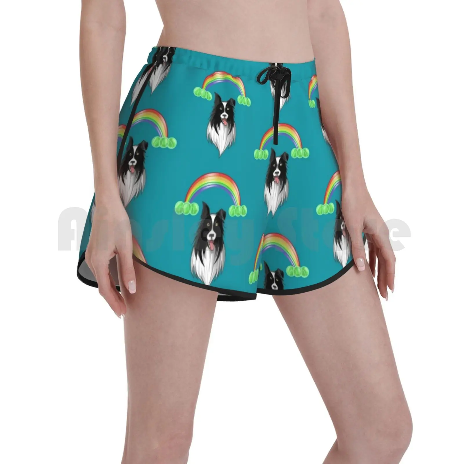 

Бордер колли мечты плавать шорты женские пляжные шорты собак бордер колли мяч тенниса стадо собаки травы Dawg Bc