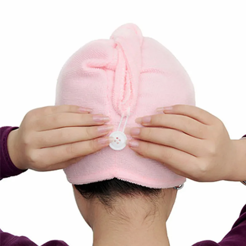 1pc Magically Dry Hair Cap Microfiber Towel Quick Magic Drying Tu rban Wrap Shower Bathing Hat czepek na wlosy @5 | Дом и сад