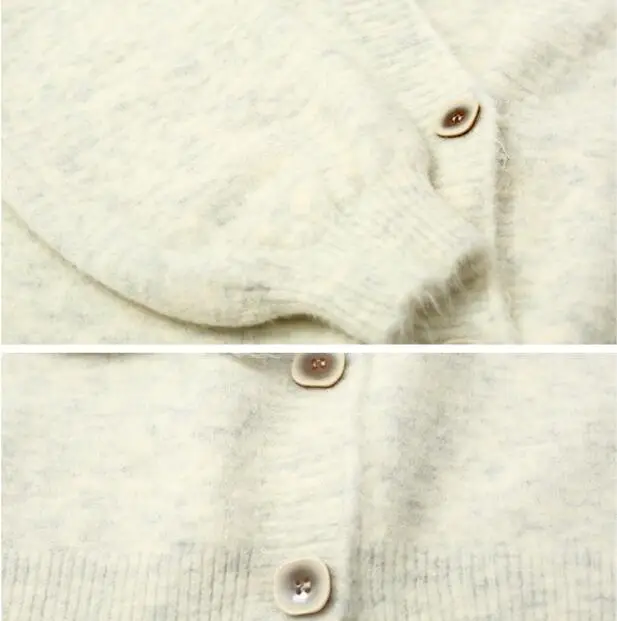 HKSNG Женский Осенний мягкий винтажный шерстяной свитер кардиган модный