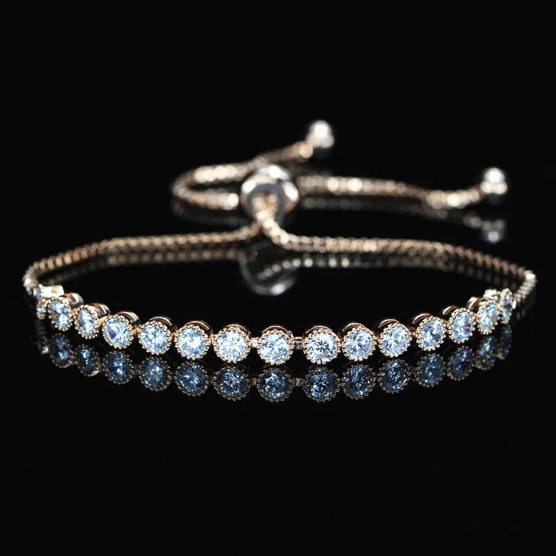 

Fashion Fresh Crystal High Quality Bracelet Small Round Pull Bracelet For Women Jewelry