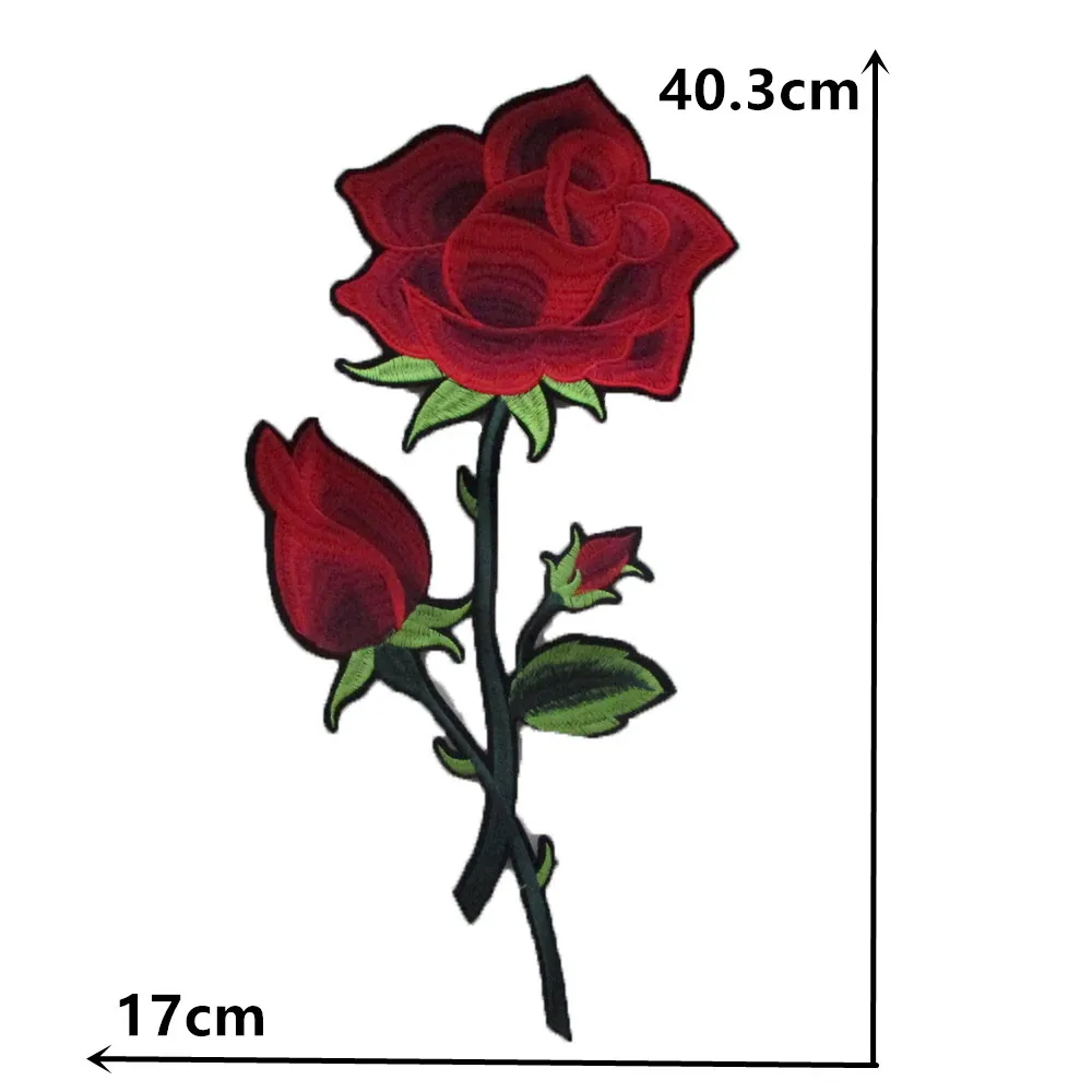 Роза цветок Смешанные патчи одежда вышивка термоплавкий аппликация сделай сам